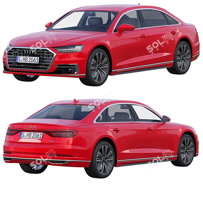 Luxury Redefined: Audi A8 L 3D model image 6