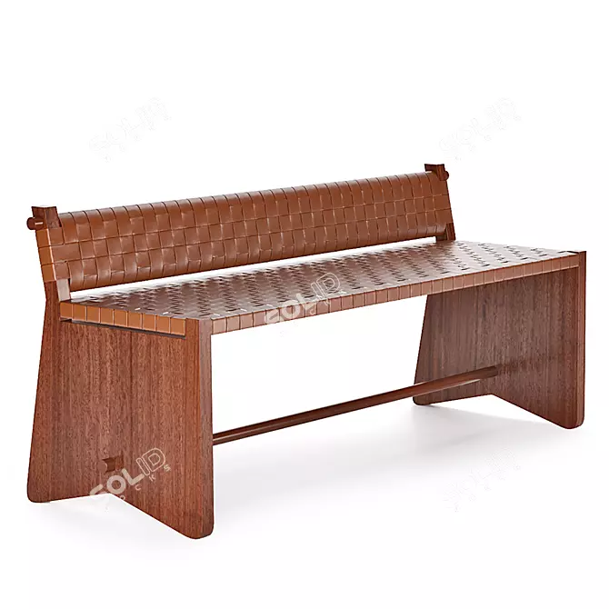 Augustin Rose Luxury Bench 3D model image 1