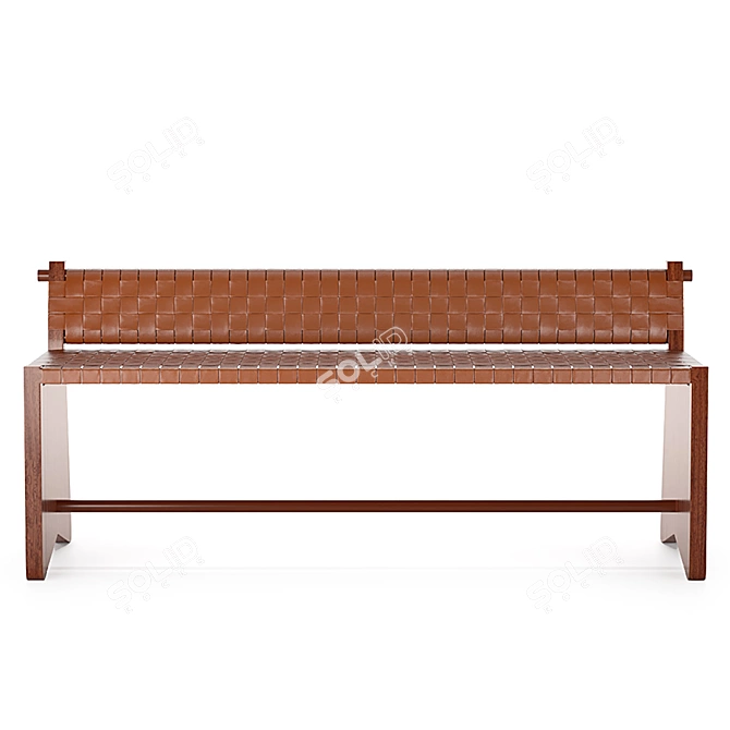 Augustin Rose Luxury Bench 3D model image 2