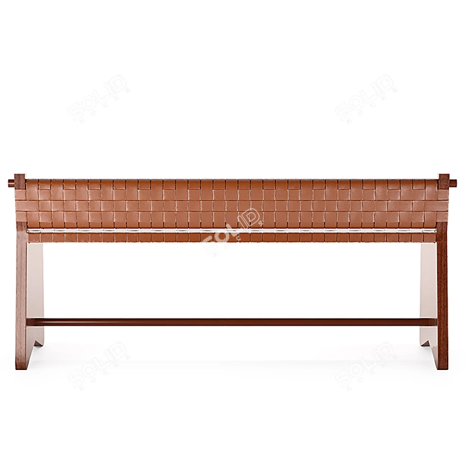 Augustin Rose Luxury Bench 3D model image 3