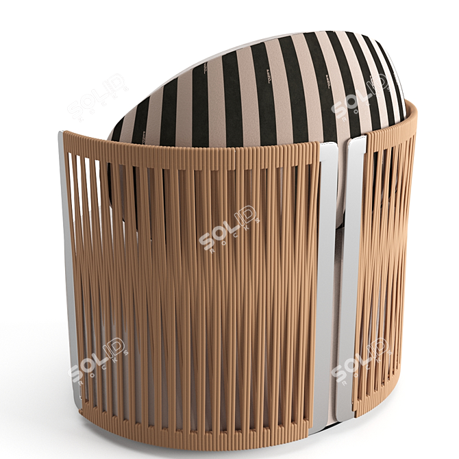 Luxurious Fendi Casa Thea Lounge Armchair 3D model image 3