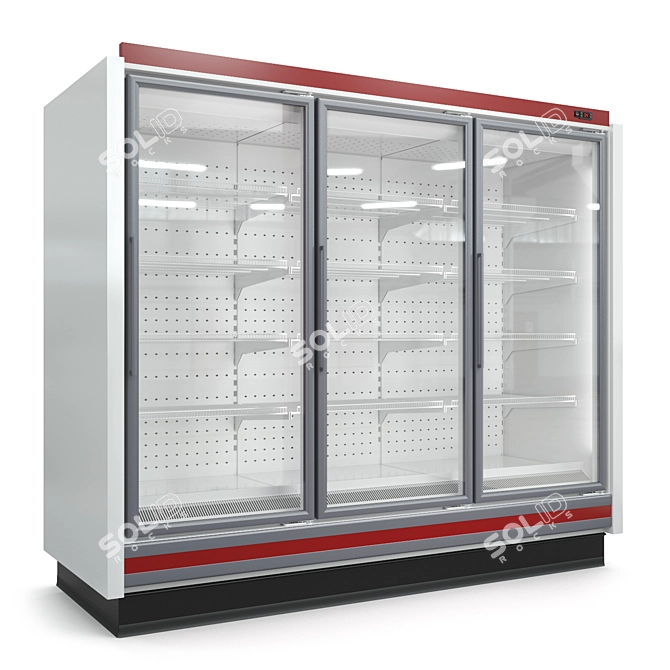 Barcelona 3-Door Refrigerated Display 3D model image 1