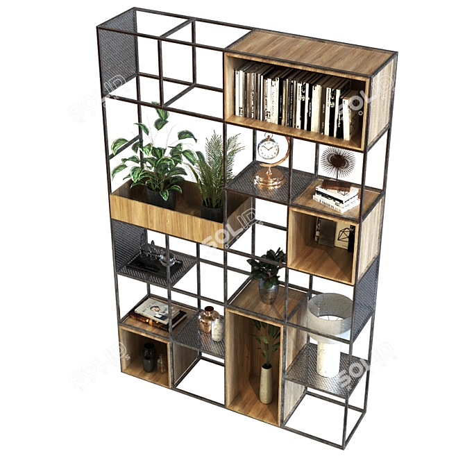 Modern Shelf Furniture Set 3D model image 3