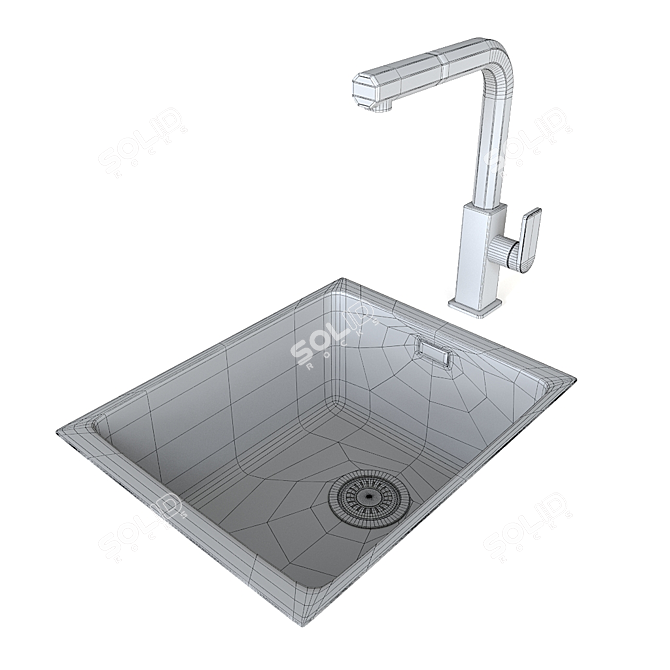 Franke Kubus Mythos Pull-Out & KBG 110-34 Onyx 3D model image 2