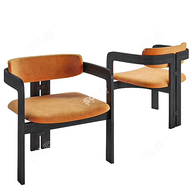 Usona Home Armchair: Sleek and Stylish Seating 3D model image 1