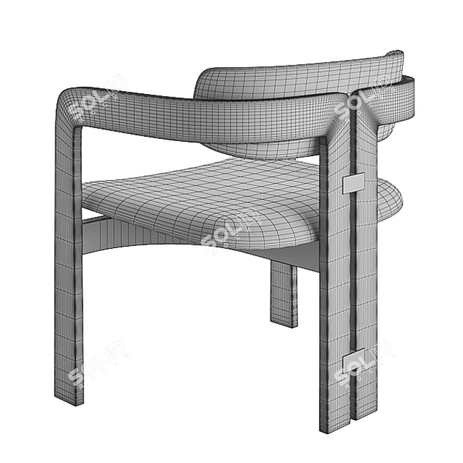 Usona Home Armchair: Sleek and Stylish Seating 3D model image 5