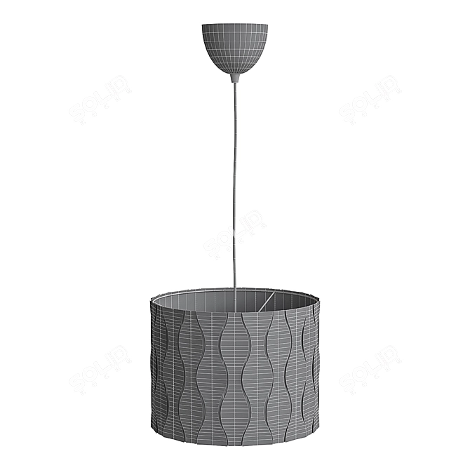 LÖKNÄS HEMMA Pendant Lamp: Blue/Silver Shade, 33cm 3D model image 3