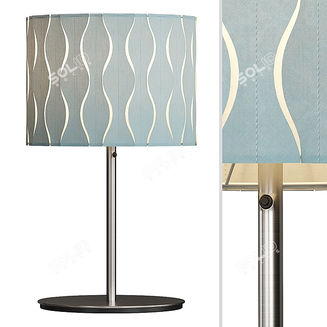 Loknas Skaftet Table Lamp: Elegant Blue/Silver Design 3D model image 1