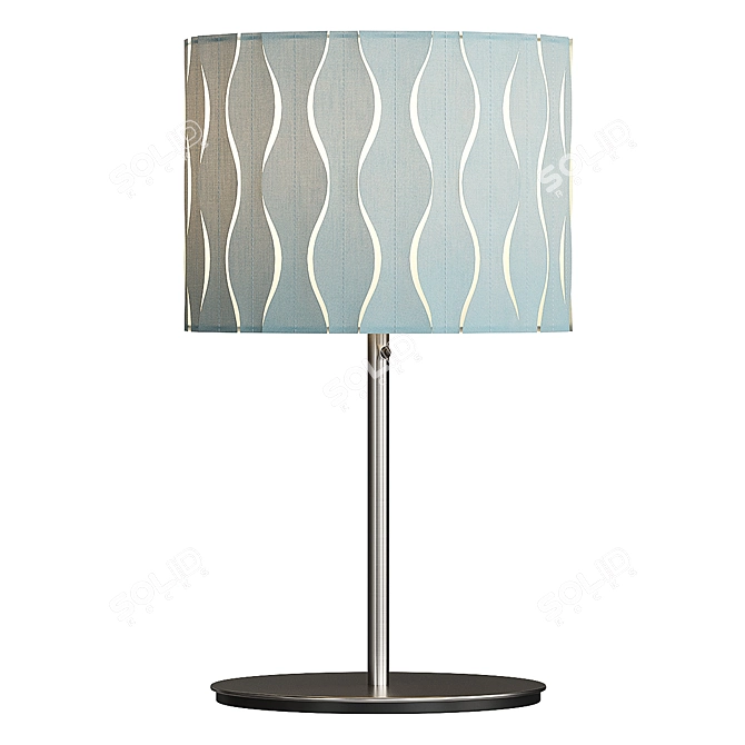 Loknas Skaftet Table Lamp: Elegant Blue/Silver Design 3D model image 2