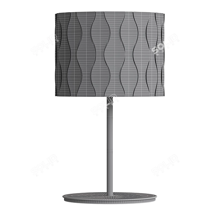 Loknas Skaftet Table Lamp: Elegant Blue/Silver Design 3D model image 3