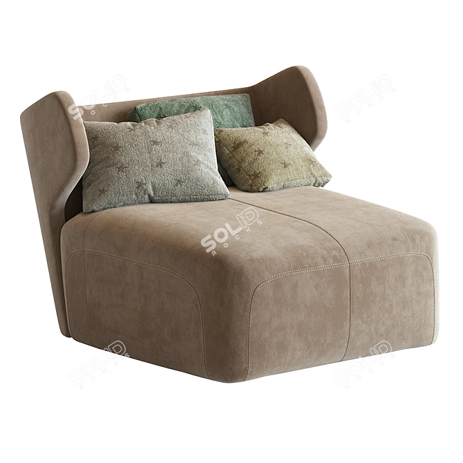 Elegant DC 100 Chaise Longue 3D model image 1