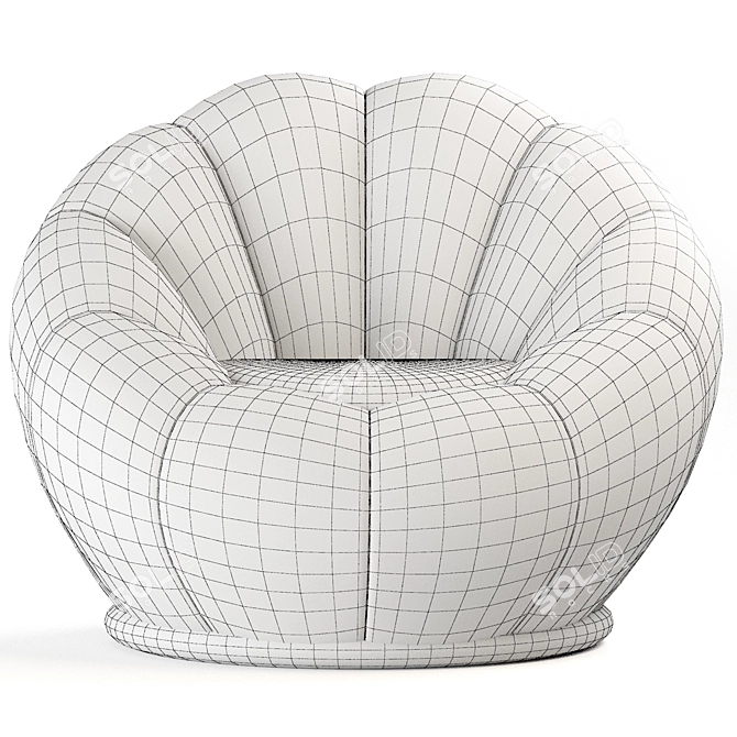 Elegant Tulip Armchair 3D model image 5