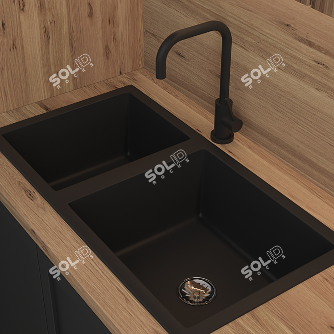 Modern Island Kitchen: Kitchen 51 3D model image 12