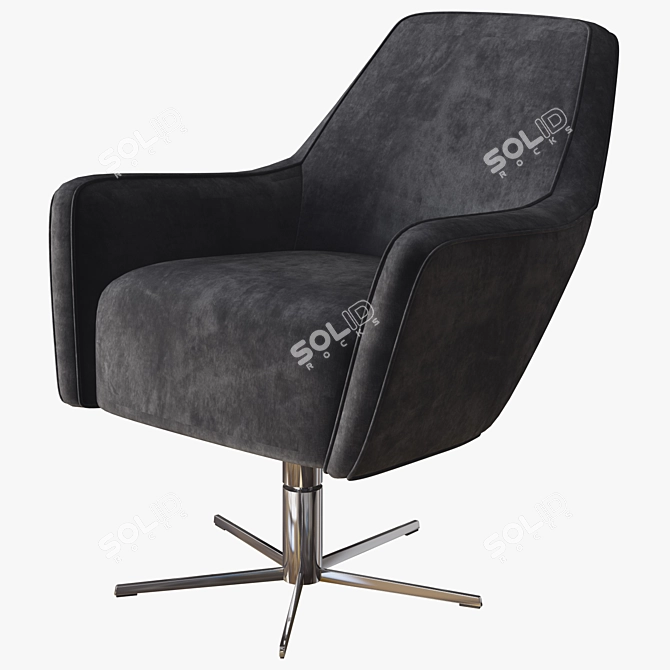 Elegant Swivel Chair: Serena 3D model image 1