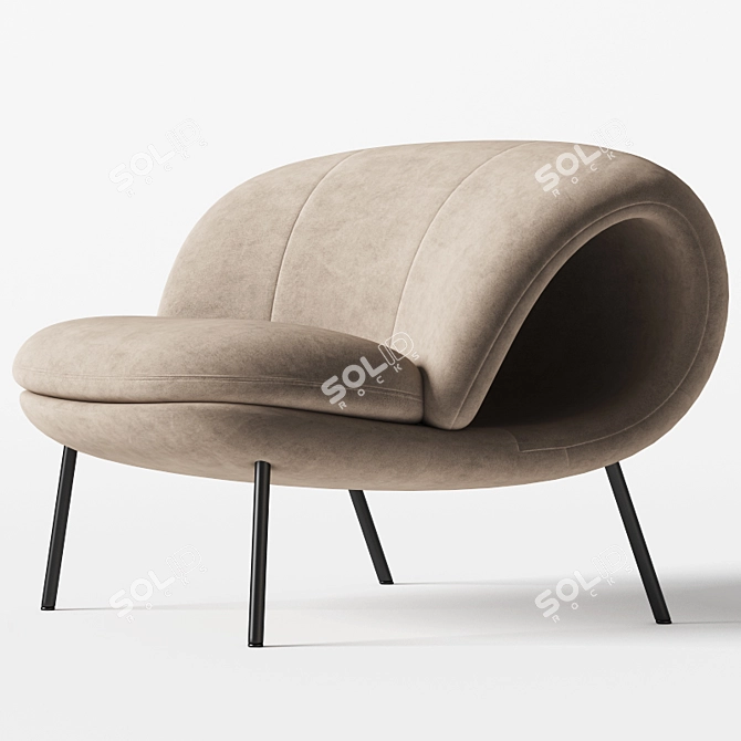 Innovative Maki Easy Chair 3D model image 4