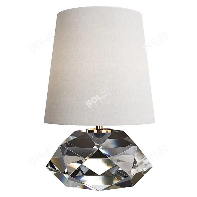 Henley Aged Brass Table Lamp 3D model image 1