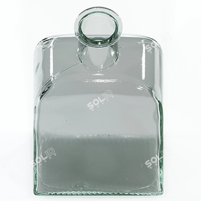 ZARA HOME Recycled Glass Bottle 3D model image 3