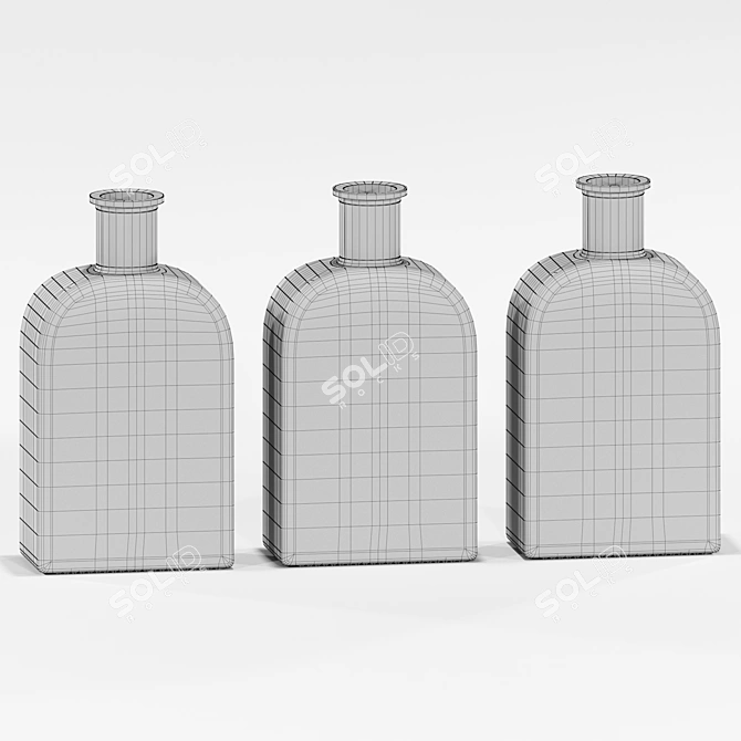 ZARA HOME Recycled Glass Bottle 3D model image 5