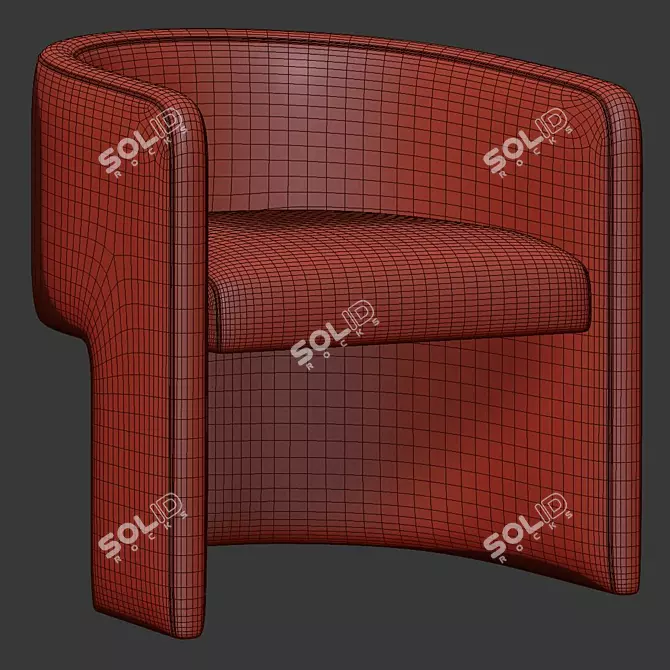 Elegant Martinique Armchair: 2013 Version 3D model image 5