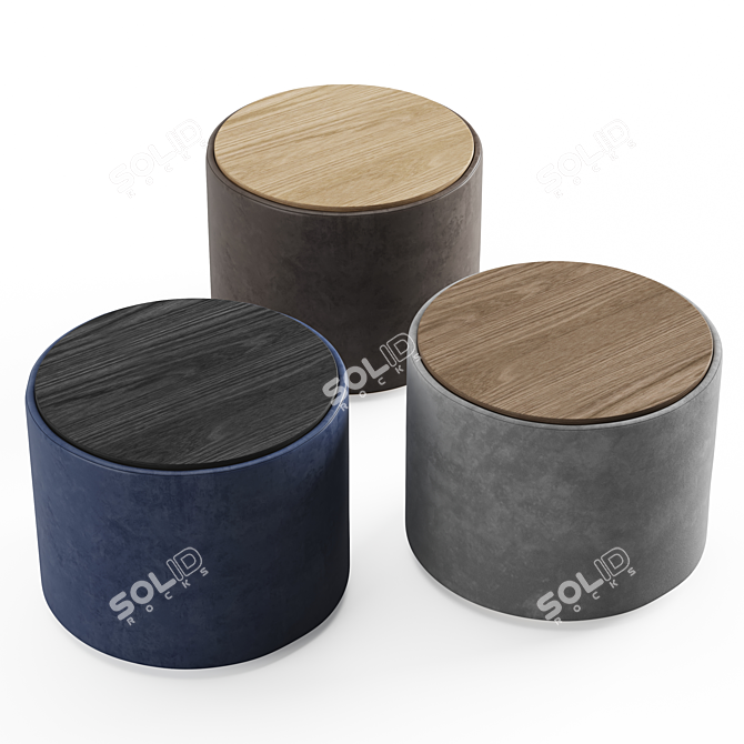 Elegant Pilar Pouf: Comfort and Style 3D model image 4