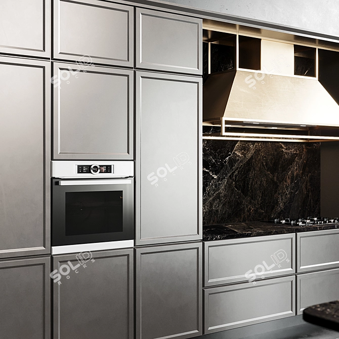 Modern Kitchen Set 3D model image 5