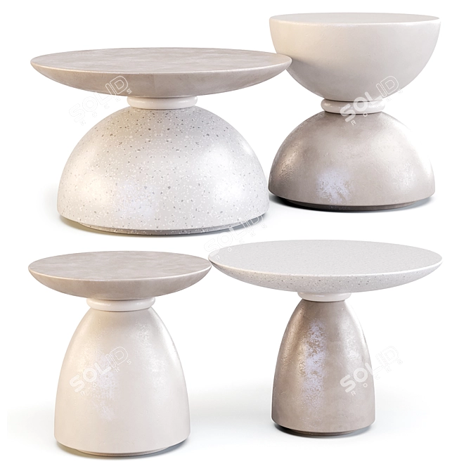 Pimar Geo: Elegant Italian Stone Tables 3D model image 1