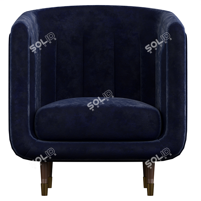 Twilight Velvet Armchair: Elegant and Luxurious 3D model image 2