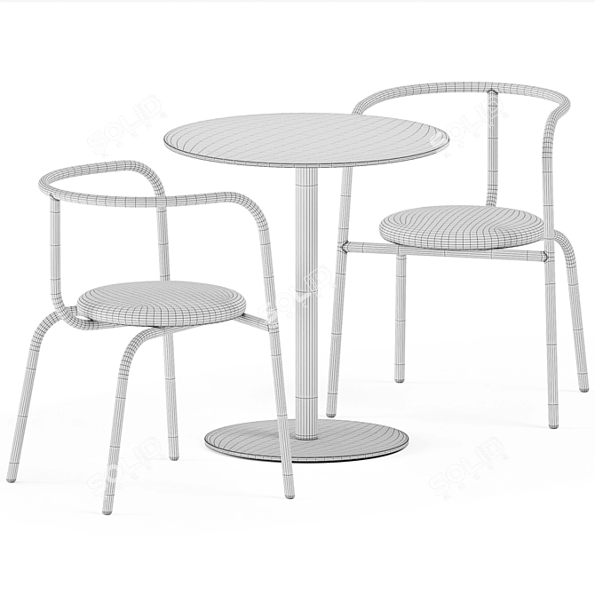  Nordic Dining Set: Table Munch & Ria Chair 3D model image 5
