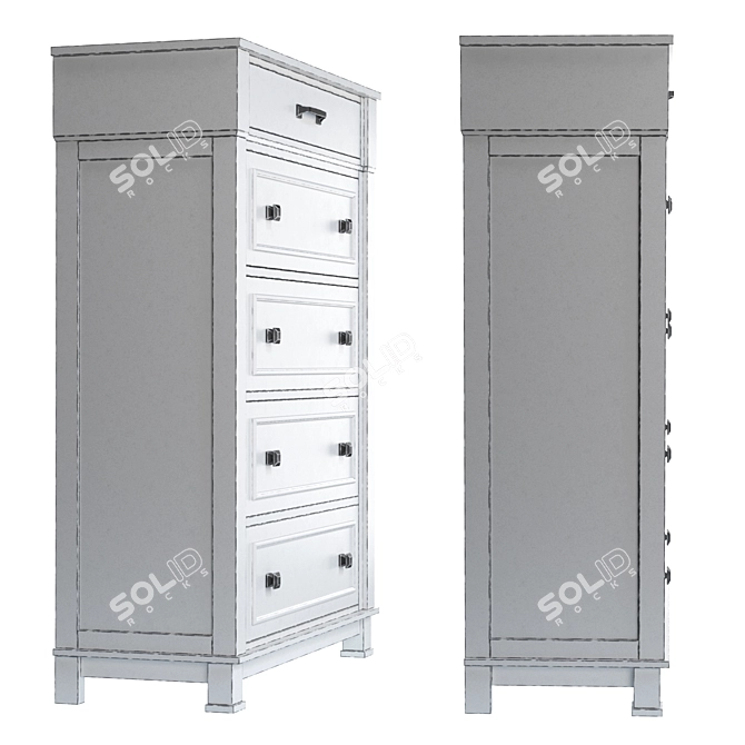 Elegant Jennily Chest of Drawers 3D model image 3