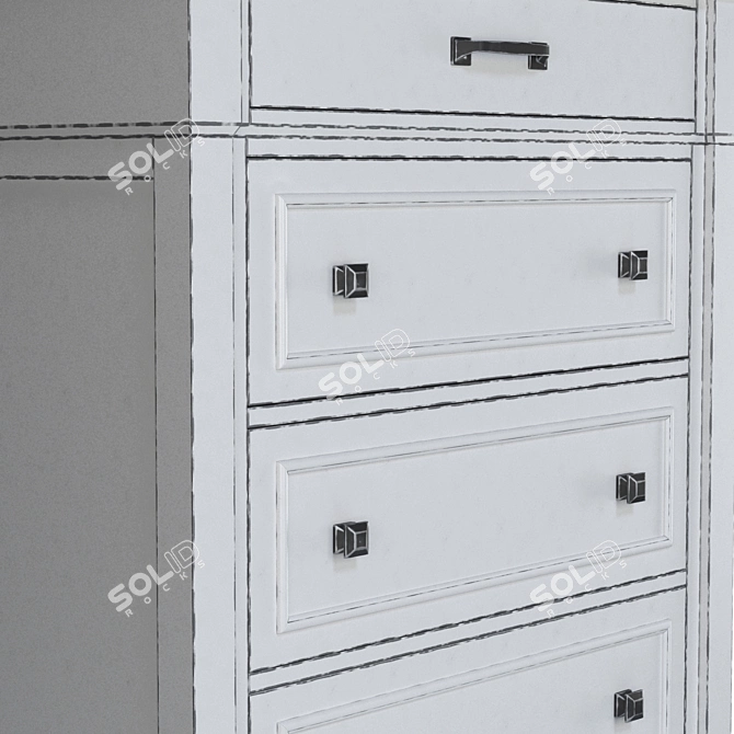 Elegant Jennily Chest of Drawers 3D model image 5