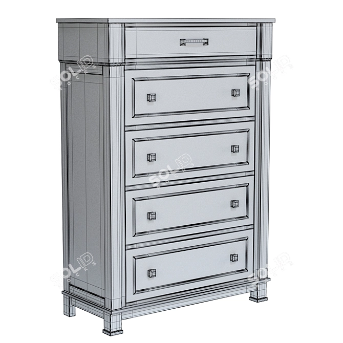 Elegant Jennily Chest of Drawers 3D model image 6