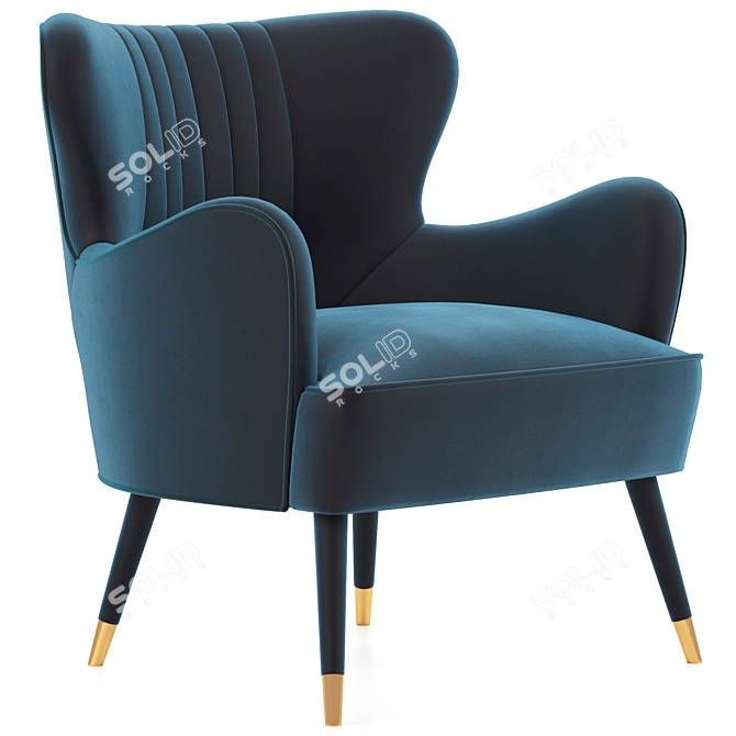 Sleek Babe Armchair: Modern Comfort 3D model image 2