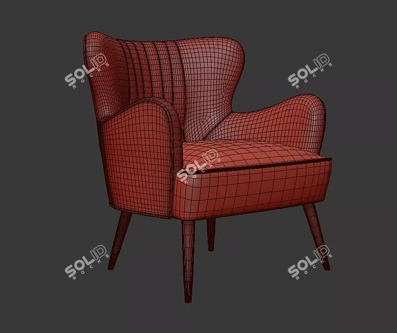 Sleek Babe Armchair: Modern Comfort 3D model image 6