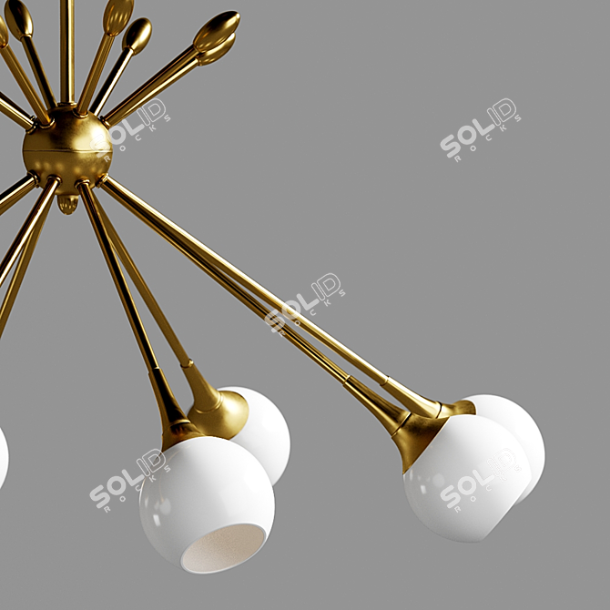 Elegant Pontil Pendant Lights 3D model image 2