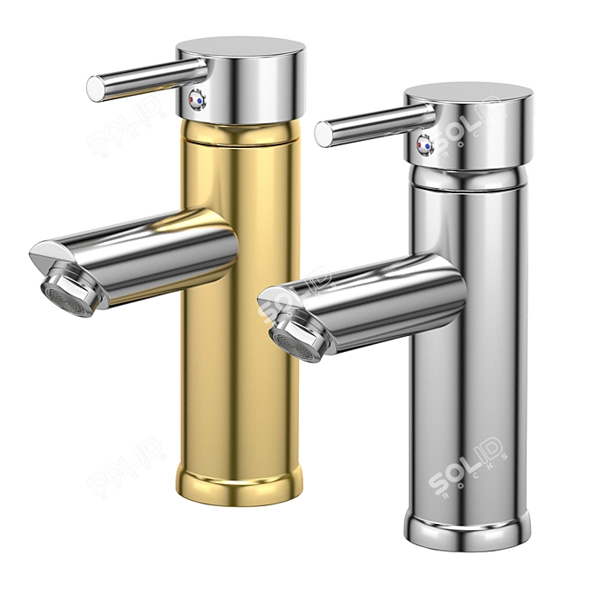 Modern Chrome Faucet with VRay Compatibility 3D model image 1