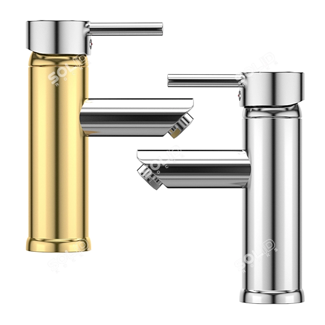 Modern Chrome Faucet with VRay Compatibility 3D model image 3