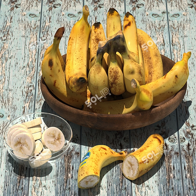 3D Max Bowl of Bananas 3D model image 2