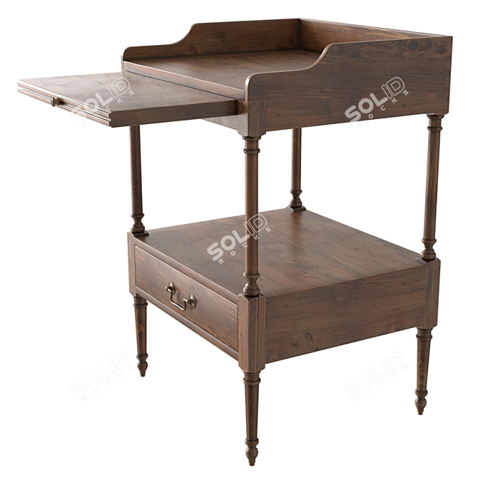 Elegant Norfolk Side Table 3D model image 2