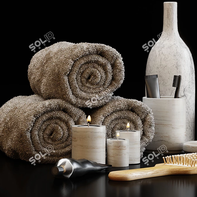 Luxury Bath Decor Set by Salvatori 3D model image 2