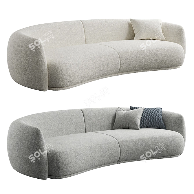Luxurious Moroso Pacific Sofa: Stunning Design & Texture 3D model image 1