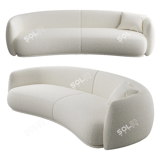 Luxurious Moroso Pacific Sofa: Stunning Design & Texture 3D model image 3