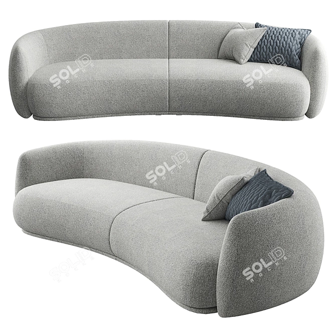 Luxurious Moroso Pacific Sofa: Stunning Design & Texture 3D model image 5