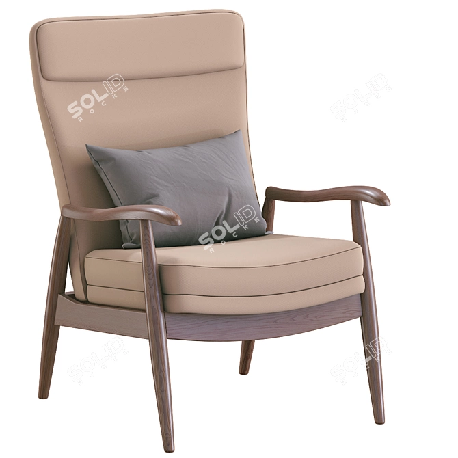 Modern Hans Armchair: Stylish & Versatile 3D model image 1