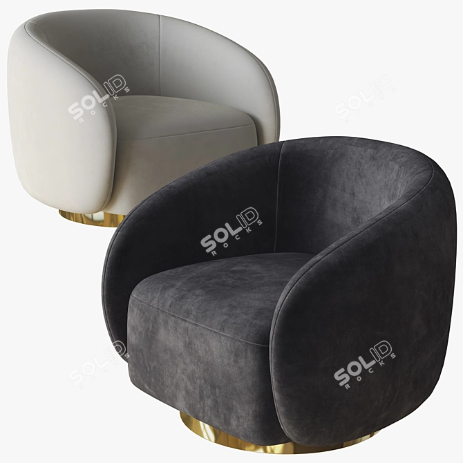 Eichholtz Brice Swivel Chair: Modern and Stylish 3D model image 2