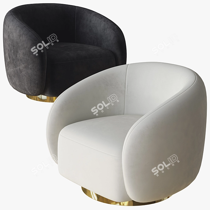 Eichholtz Brice Swivel Chair: Modern and Stylish 3D model image 3