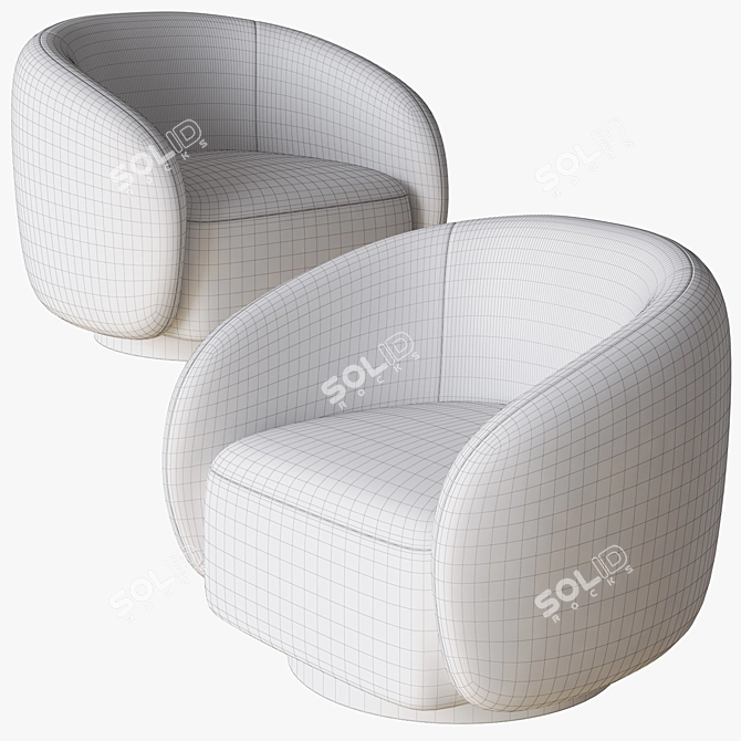 Eichholtz Brice Swivel Chair: Modern and Stylish 3D model image 4