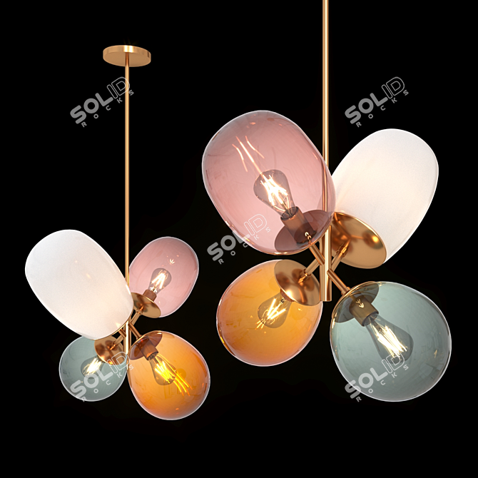 Enchanting Bean Pendant Lamp 3D model image 1