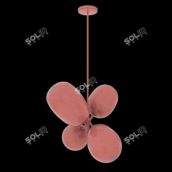 Enchanting Bean Pendant Lamp 3D model image 3