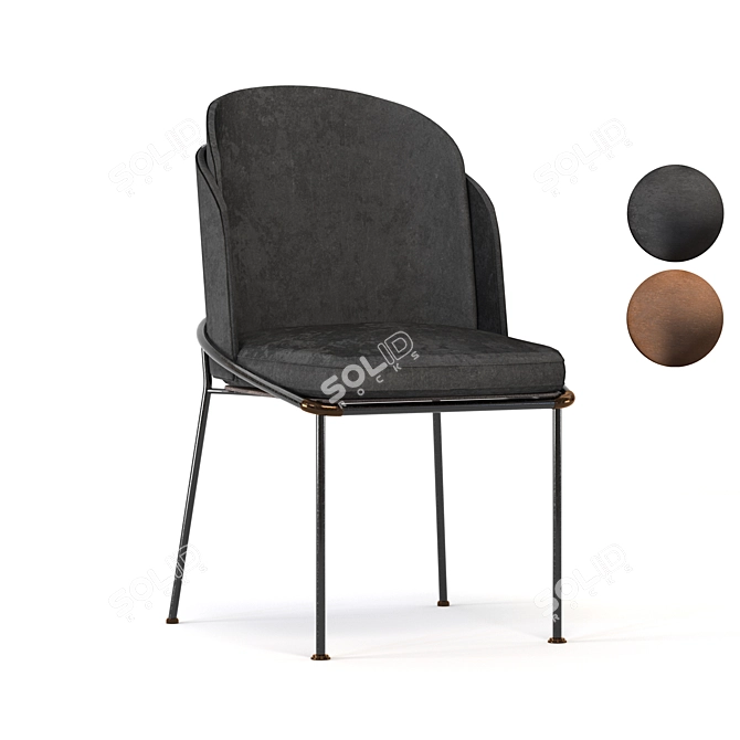 Modern Ergonomic Chair: 77.080 Polygons, UV Mapped 3D model image 1