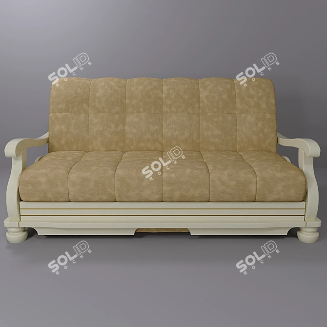 Sultry Flair: Flamenco Sofa 3D model image 3